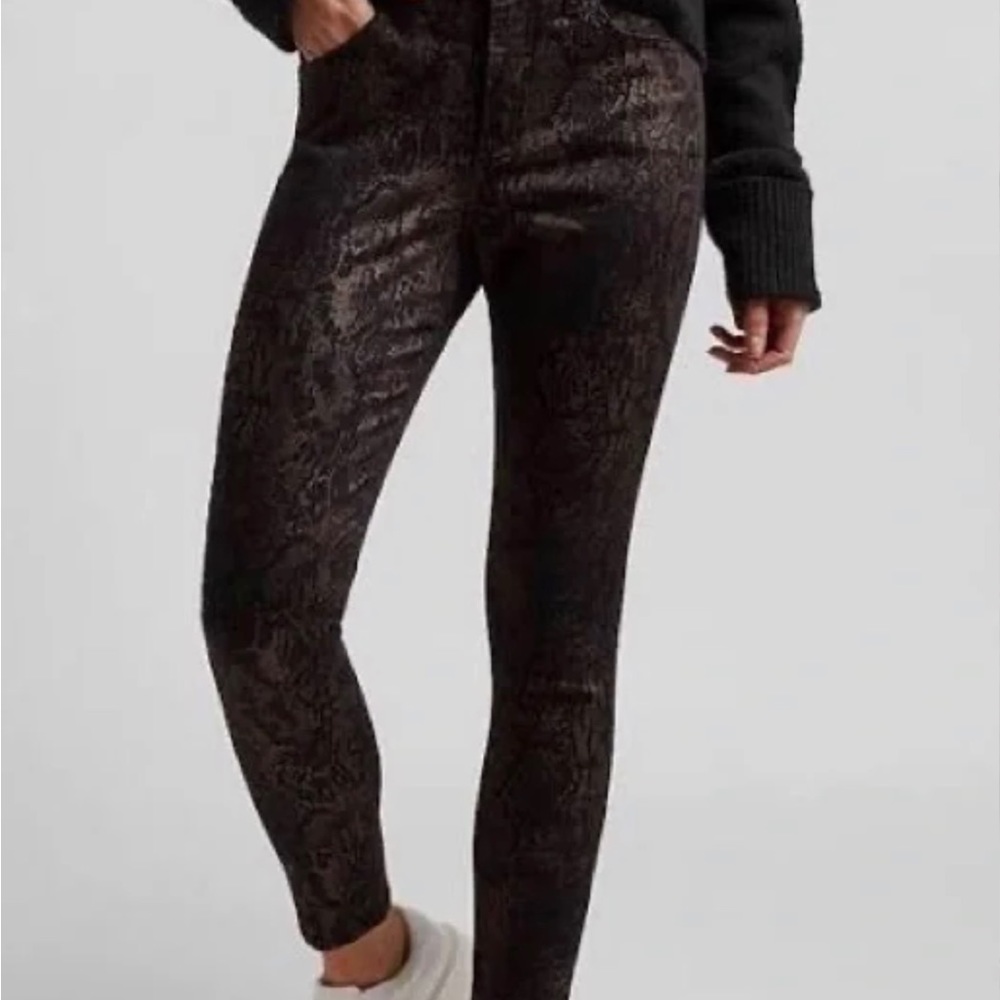 Banana Republic Premium Denim snake 🐍 print jeans sz 27